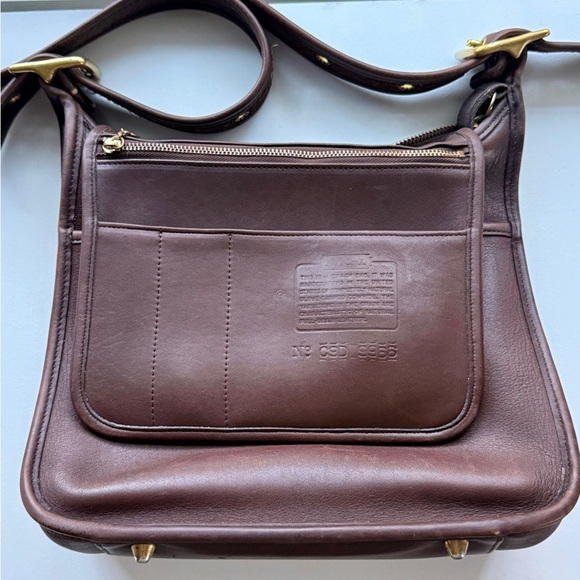 Vintage Coach Legacy Zip 9966 Mahogany Brown Leather Crossbody Shoulder Bag - Picture 12 of 14